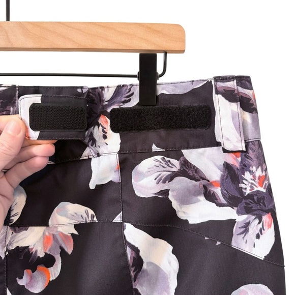 Obermeyer Malta Insulated Snow Ski Snowboard Pants Black Floral Size 12 - Picture 8 of 16